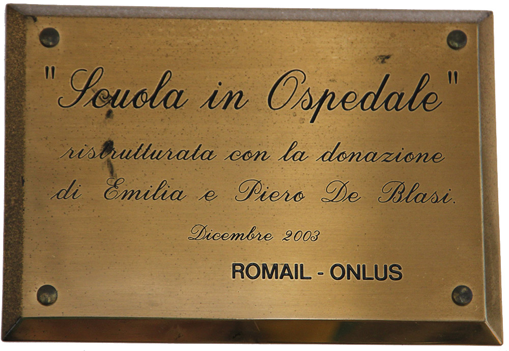 scuola ospedale targa